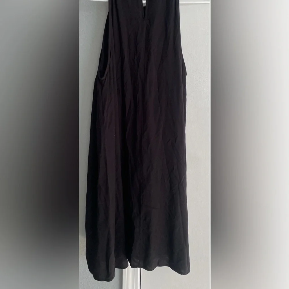 Savanna Jane Dress Women’s L Black Floral Embroidered Sleeveless A Line - Picture 5 of 8